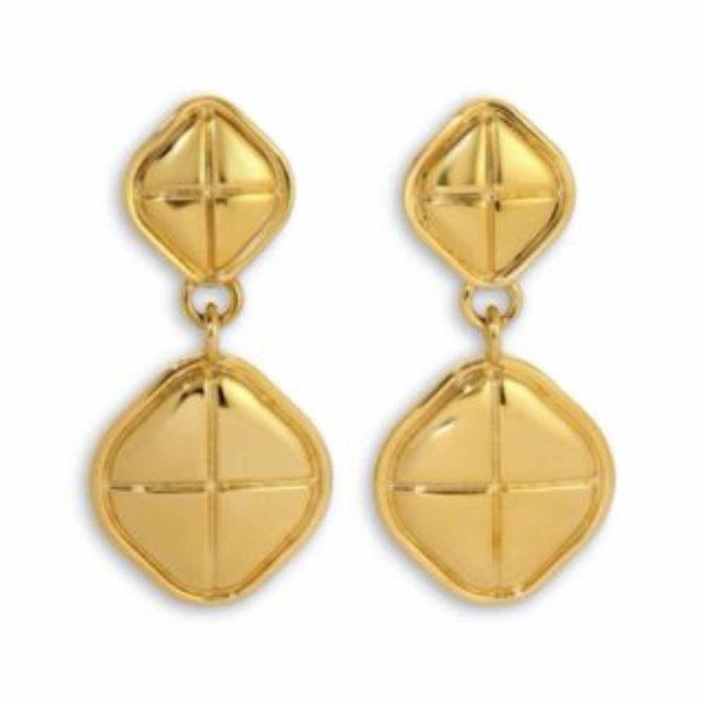 Heaven Mayhem Alma Gold Geometric Drop Earrings
